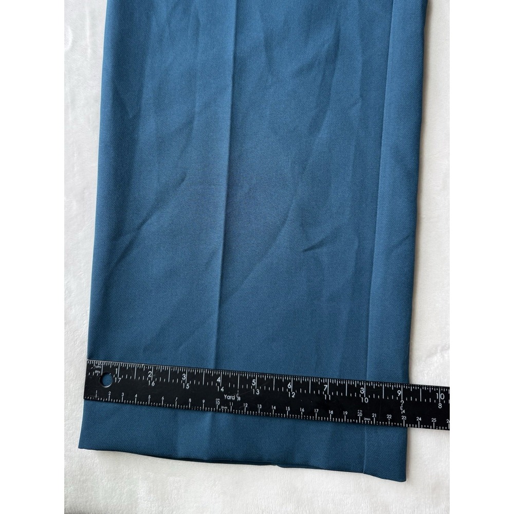Rachel Zoe Turquoise Blue Wide Leg Professional Office Dress Pant Size 10 - Picture 7 of 14